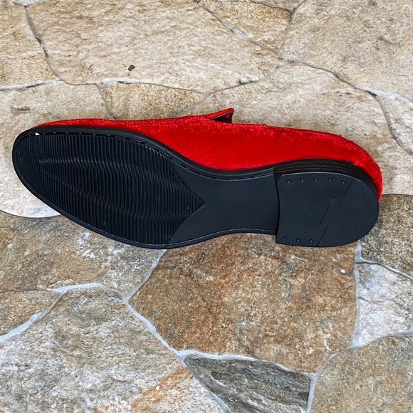 Terroni Red Men\'s Slip-On Dress Shoe-Fashionable-Italian Design